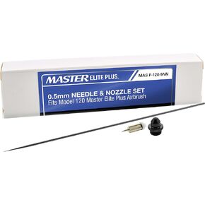 Master Elite Plus Airbrush 0.2 mm Needle, Nozzle and Fluid Tip Cap Set Only - Fits The Model 120 Master Elite Plus Airbrush - Fully Atomized Fine Spray Pattern for Extra Fine Detail Control