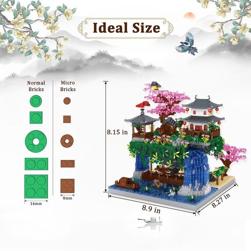 YKToyz Cherry Blossom Tree Building Set, Chinese Architecture Blocks Japanese Sakura House Set Bonsai Kit, Sets for Adults Gift Kids Age 12+(3220 Pieces) (PBS001) in Kuwait