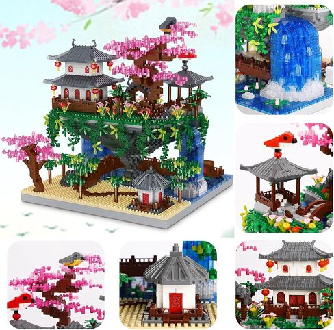 YKToyz Cherry Blossom Tree Building Set, Chinese Architecture Blocks Japanese Sakura House Set Bonsai Kit, Sets for Adults Gift Kids Age 12+(3220 Pieces) (PBS001) in Kuwait