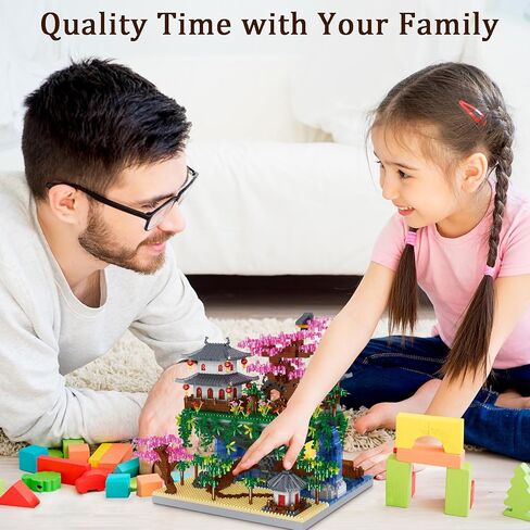 YKToyz Cherry Blossom Tree Building Set, Chinese Architecture Blocks Japanese Sakura House Set Bonsai Kit, Sets for Adults Gift Kids Age 12+(3220 Pieces) (PBS001) in Kuwait