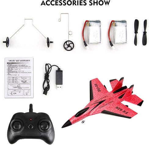 طائرة GoolRC FX620 RC، طائرة تحكم عن بعد 2.4 جيجا هرتز، طائرة RC بقناتين، نموذج طائرة شراعية SU-35 RC مع جيروسكوب ثلاثي المحاور، ألعاب طيران خارجية للأطفال والكبار (أصفر) in Saudi Arabia
