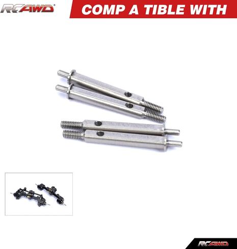 RCAWD Drive Stub Axles Wheel Axles #45 Steel for RCAWD Portal Axle for Axial SCX24 Wrangler Bronco Gladiator C10 Deadbolt AX24 XC-1 4WS Upgrade Parts in Saudi Arabia