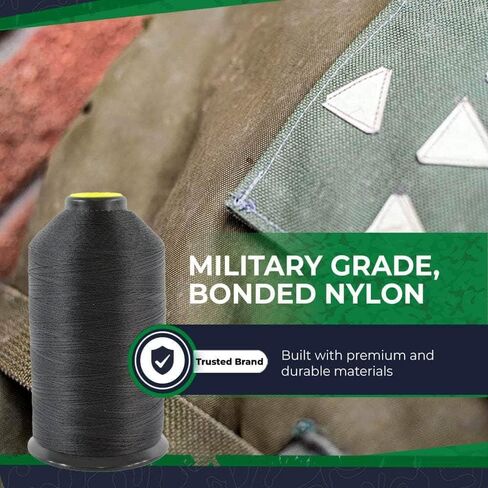 خيط الخياطة SGT KNOTS #69 Milspec - درجة عسكرية، خيط نايلون مربوط لخياطة الجلود، وإصلاح القماش والمزيد (بكرة 8oz، أوراق الشجر الخضراء، قطعة واحدة) in Kuwait