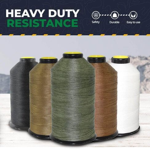 خيط الخياطة SGT KNOTS #69 Milspec - درجة عسكرية، خيط نايلون مربوط لخياطة الجلود، وإصلاح القماش والمزيد (بكرة 8oz، أوراق الشجر الخضراء، قطعة واحدة) in Kuwait