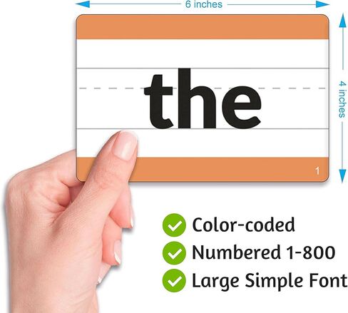 بطاقة تعليمية من Little Champion Reader 800 Sight Word Flashcards في مجموعة مكونة من 8 حزم، من مرحلة ما قبل الروضة إلى الصف الثالث، تعلم 800 كلمة رؤية عالية التردد من Dolch Fry in Kuwait