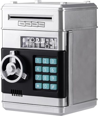 ATM Machine Piggy Bank for Boys and Girls, Digital Electronic Password Real Money Saving Banks for Kids, Cash Coin Safe Box with Auto Grab Bill Slot for Children's Gift Toy Age 3+ in Kuwait