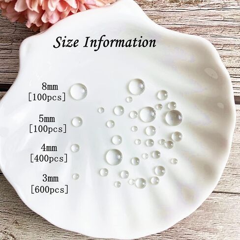 LIMAOLLY 1200 قطعة من قطرات الندى الواضحة قطرات الماء الزينة محاكاة قطرة الندى المستديرة كبوشن الراتنج قطرة الماء لتزيين سجل القصاصات DIY حافظة الهاتف الخلوي صنع البطاقات in Kuwait