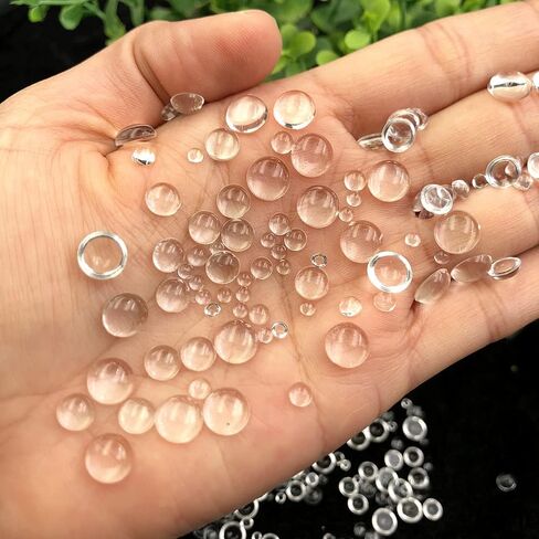 LIMAOLLY 1200 قطعة من قطرات الندى الواضحة قطرات الماء الزينة محاكاة قطرة الندى المستديرة كبوشن الراتنج قطرة الماء لتزيين سجل القصاصات DIY حافظة الهاتف الخلوي صنع البطاقات in Kuwait