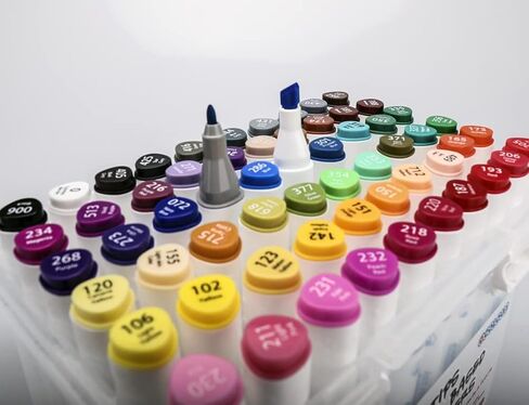 اقلام تلوين فنية من جي كولور مكونة من 60 لون للاطفال والكبار، فرشاة وازميل مزدوجة الاطراف من موردي المدارس والفنون، اقلام رسم للرسم والتلوين والرسم مع حقيبة حمل in Kuwait