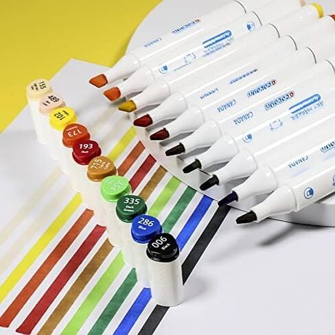 اقلام تلوين فنية من جي كولور مكونة من 60 لون للاطفال والكبار، فرشاة وازميل مزدوجة الاطراف من موردي المدارس والفنون، اقلام رسم للرسم والتلوين والرسم مع حقيبة حمل in Kuwait