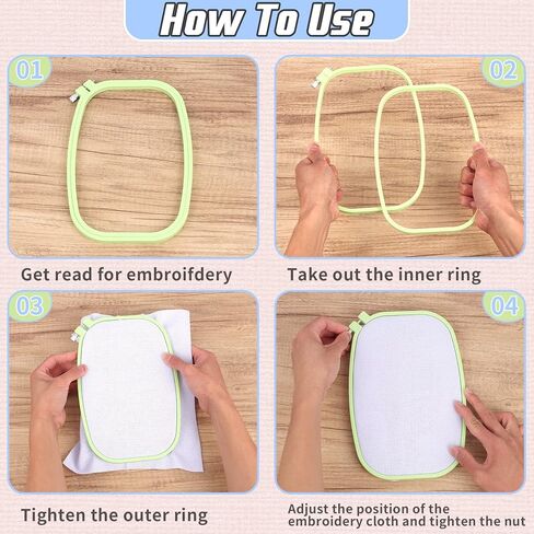 5 قطع من اطواق التطريز من بلاستيك ايه بي اس، اطواق ابرة التخريم 5 انش 6 انش 10 انش 12 انش 15 انش لتزيين العطلات والحرف اليدوية والخياطة اليدوية (5 الوان) in Kuwait