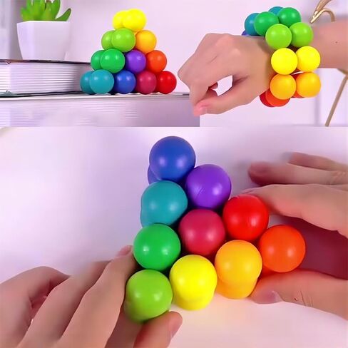 مجموعة ألعاب التململ الحسية من ADULLPONY للتوحد واضطراب فرط الحركة ونقص الانتباه والسفر | كرات فيجيت تعليمية هادئة للأطفال والأطفال الصغار والكبار | هدايا لتخفيف التوتر والتهدئة والتعلم للأعمار من 3 إلى 12 عامًا in Kuwait