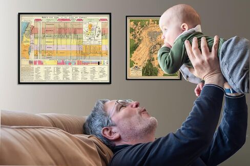 Bible Study Guide - Biblical Timeline Chart - Christian Art -23"x30"- Jesus Gifts - Poster for Classroom Decorations - The Life of Christ Time Line 1892; Chronological Geographical Harmonical in Saudi Arabia