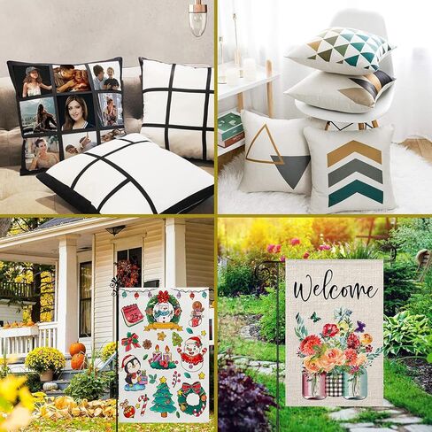 ReArt 211PCS Sublimation Blank Products - Sublimation Paper 11x8.5In 120 Sheet 120G, Makeup Bag, Tote Bag, Fridge Magnet, Coaster Keychain Earring Mouse Pad Pillow Cover Travel Tag Garden Flag in Kuwait