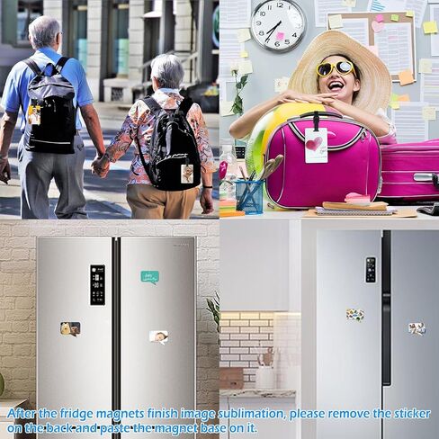 ReArt 211PCS Sublimation Blank Products - Sublimation Paper 11x8.5In 120 Sheet 120G, Makeup Bag, Tote Bag, Fridge Magnet, Coaster Keychain Earring Mouse Pad Pillow Cover Travel Tag Garden Flag in Kuwait