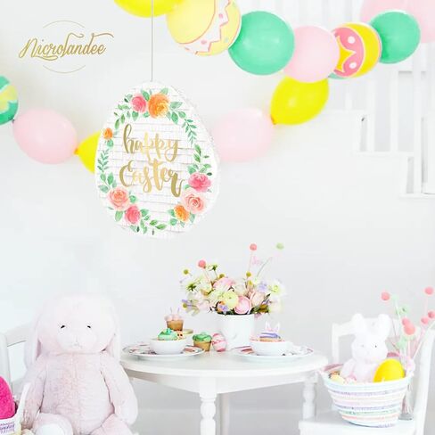 مجموعة بيناتا بيض عيد الفصح من نيكرولاندي لتزيين عيد الفصح وحفلات عيد الميلاد وصيد البيض وحفلة بطابع الأرنب، وحفلة الحديقة، وفعاليات كرنالية للأطفال، ومستلزمات الحفلات in Kuwait