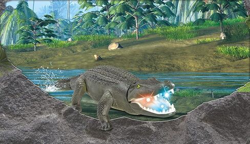 توب ريس تمساح بجهاز تحكم عن بعد، لعبة تمساح مقالب بجهاز تحكم عن بعد، تبدو حقيقية تبدو حقيقية تهدير يتحرك مثل تمساح حقيقي (TR-Croc) in Kuwait