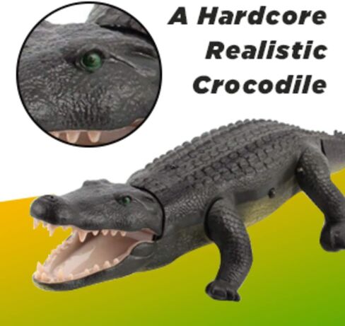 توب ريس تمساح بجهاز تحكم عن بعد، لعبة تمساح مقالب بجهاز تحكم عن بعد، تبدو حقيقية تبدو حقيقية تهدير يتحرك مثل تمساح حقيقي (TR-Croc) in Kuwait