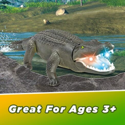 توب ريس تمساح بجهاز تحكم عن بعد، لعبة تمساح مقالب بجهاز تحكم عن بعد، تبدو حقيقية تبدو حقيقية تهدير يتحرك مثل تمساح حقيقي (TR-Croc) in Kuwait