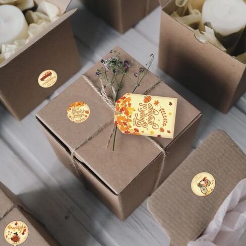 600PCS Thanksgiving Gift Tags and Stickers,4 Styles Tags for Thanksgiving Day and 1.5" Thanksgiving Turkey Stickers for Gift Wrapping Fall Autumn Happy Thanksgiving DIY Crafts Decoration in Kuwait