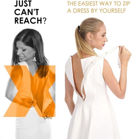 فستان بسحاب مساعد وسحّاب وسحّاب للأسفل فستان بنفسك أداة مساعدة بسحاب وسحاب مساعد سحب وسحّاب للفستان (أسود) in Kuwait