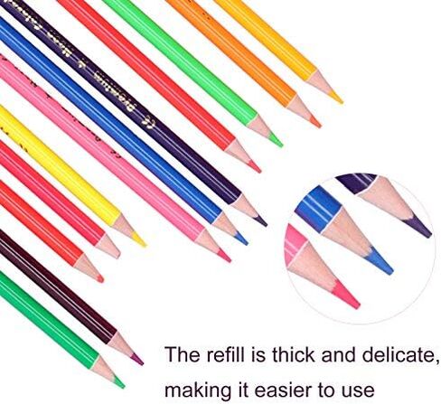 12Pcs Colored Pencils Professional Sketching Drawing Pencil Metallic or Fluorescent 12‑Color Pencils Sketch Graffiti Painting Pencil (#1) in Saudi Arabia