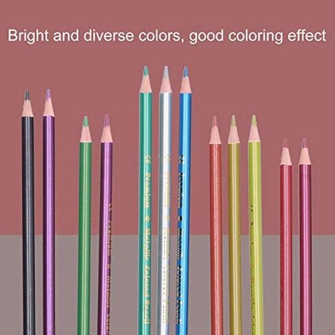 12Pcs Colored Pencils Professional Sketching Drawing Pencil Metallic or Fluorescent 12‑Color Pencils Sketch Graffiti Painting Pencil (#1) in Saudi Arabia