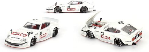 True Scale Miniatures Model Car Compatible with Nissan Fairlady Z Datsun MOTUL V3 White Limited Edition 1/64 Diecast Model Car Kaido House KHMG064 in Saudi Arabia