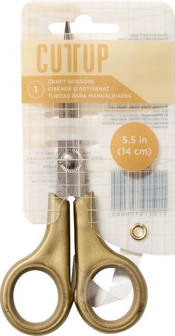 مقص بطرف رفيع جداً من American Crafts Metal Designer Desktop Essentials Cut-Up X-Fine Tip 13.97 سم ذهبي in Saudi Arabia