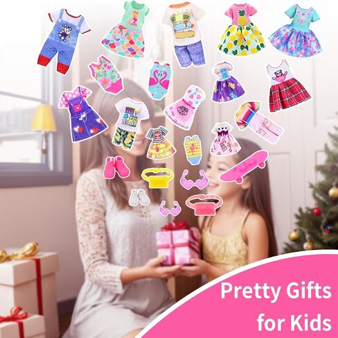 13 قطعة من ملابس الدمى وإكسسواراتها مقاس 5.3 بوصة - 6 بوصة من إيكور فن، تتضمن فستانين وملابسين وملابس سباحة وحذاء ولوح تزلج ونظارتين وحقيبتين لدمية فتى صبي مقاس 5.3 بوصة in Kuwait