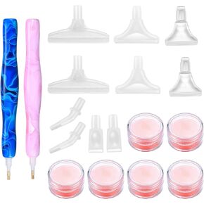 مجموعة ملحقات قلم الرسم الفني الماسي من YOUYIDUN، أدوات نصائح لأقلام الرسم الفني الماسي 5D DIY مع نصائح مختلفة وطين، أقلام رسم فنية ماسية من الراتنج للرسم الفني الماسي in Kuwait