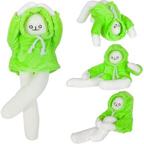 Plush Banana Man Toy, 16inch Weird Banana Man Doll with Magnet, Funny Poseable Decompression Toy Stuffed Animals Doll Gifts for Boys Girls Birthday Party Christmas(Yellow)