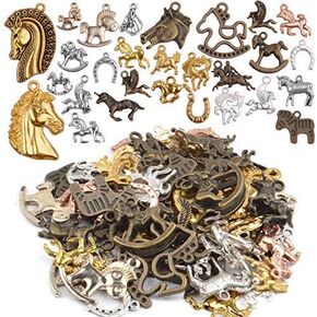 Horse Charms Collection, Animals Unicorn Charms Horse Metal Pendants Jewelry Findings Making Accessory for DIY Bracelets Necklaces Earrings