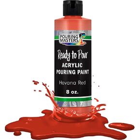 Pouring Masters Romance Novel Red Acrylic Ready to Pour Pouring Paint – Premium 8-Ounce Pre-Mixed Water-Based - for Canvas, Wood, Paper, Crafts, Tile, Rocks and More