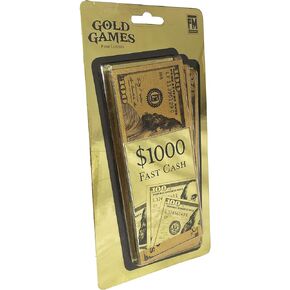 Gold Games Gold Cash, Fake Money, 1000 Dollars of Various Waterproof Gold Bills with Different Faces, Games, Entertainment in Kuwait