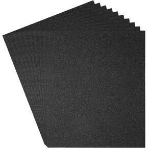 Rebower Glitter EVA Foam Sheets, [for Arts and Crafts Projects] - 11x8 Inch 2mm Thickness/Black / 12 Pcs