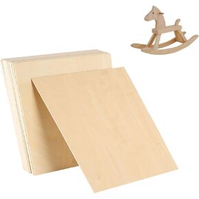 Yeecheng 12 حزمة من صفائح خشب الزيزفون غير المكتملة مقاس 12 × 12 بوصة للحرف اليدوية، صفائح خشب رقائقي سميكة مقاس 1/16 بوصة مع أسطح ناعمة وألواح خشبية مربعة للحلي الخشبية DIY والرسم والنماذج المعمارية. in Kuwait