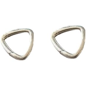 S925 Sterling Silver Pendant Accessories Spring Buckle Clasp for DIY Pendant Necklace Making 2PCS (C)