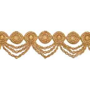 2 Inch Metallic Lace Trim for Bridal, Costume or Jewelry, Crafts and Sewing by 1-Yard, LP-MX-2304 (Silver)