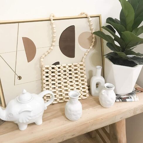 خرز خشبي من THYSSEN 400 قطعة 16 مم خرز خشبي مستدير طبيعي غير مكتمل خرز فاصل خشبي فضفاض مع خيوط الجوت 20 متر لصنع ديكور المنزل المزرعة والحرف اليدوية in Kuwait