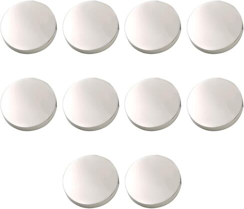 Queenbox 10 Pcs 10mm Zinc Alloy Buttons, Round Clothing Hook Buttons, Clothes Fasteners for Sewing Knitting Crafting, Silver in Kuwait