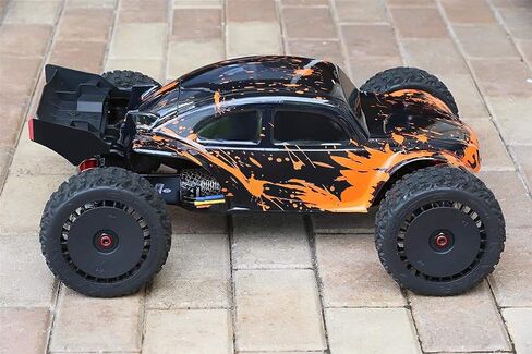 SummitLink Compatible Custom Body Muddy Orange Over Black Replacement for 1/10 1/8 Scale RC Car or Truck (Truck not Included) B-BR-02 in Saudi Arabia