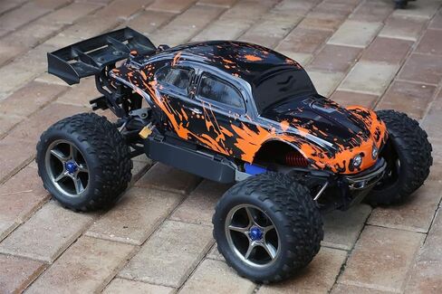 SummitLink Compatible Custom Body Muddy Orange Over Black Replacement for 1/10 1/8 Scale RC Car or Truck (Truck not Included) B-BR-02 in Saudi Arabia