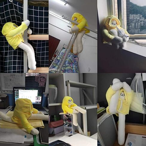 Plush Banana Man Toy, 16inch Weird Banana Man Doll with Magnet, Funny Poseable Decompression Toy Stuffed Animals Doll Gifts for Boys Girls Birthday Party Christmas(Yellow) in Kuwait