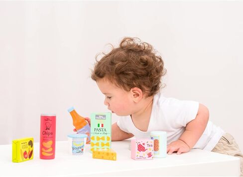 New Classic Toys Wooden Ice Cream Set Pretend Play Toy for Kids Cooking Simulation Educational Toys and Color Perception Toy for Preschool Age Toddlers Boys Girls in Kuwait