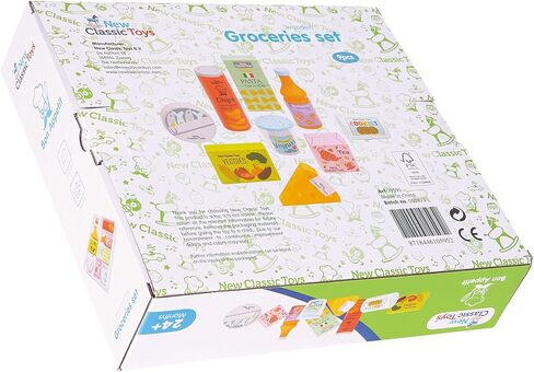 New Classic Toys Wooden Ice Cream Set Pretend Play Toy for Kids Cooking Simulation Educational Toys and Color Perception Toy for Preschool Age Toddlers Boys Girls in Kuwait