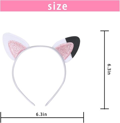 Luhiew 2 Pieces Cat Ears Headbands for Girls Halloween Costume Party Supplies,Cat Ears Headwears Hairbands Accessories in Kuwait