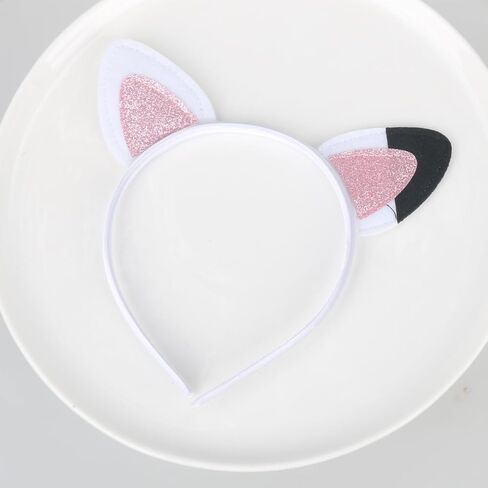 Luhiew 2 Pieces Cat Ears Headbands for Girls Halloween Costume Party Supplies,Cat Ears Headwears Hairbands Accessories in Kuwait