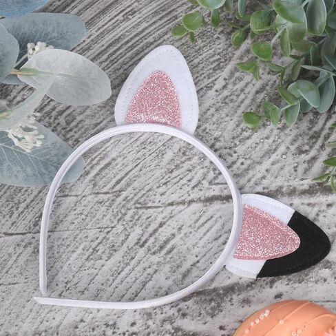 Luhiew 2 Pieces Cat Ears Headbands for Girls Halloween Costume Party Supplies,Cat Ears Headwears Hairbands Accessories in Kuwait