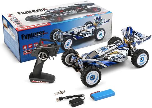 WLtoys 124017 124019 V2 75KM/H 2.4G RC سيارة بدون فرش 4WD كهربائية عالية السرعة على الطرق الوعرة الانجراف التحكم عن بعد لعب للأطفال 124016 2B 3000mAh in Kuwait